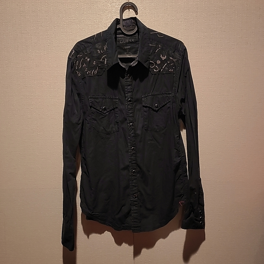 Mens GUESS Casual Button Down Shirt